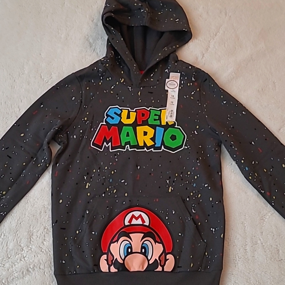 Boys super Mario hoodie